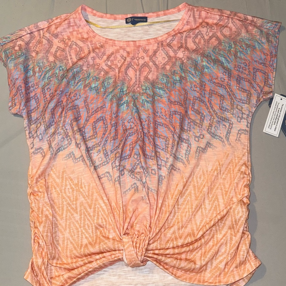 Democracy Multicolor Short Sleeve Top
